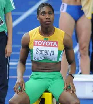 Caster Semenya sitting