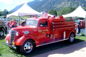 old red fire truck