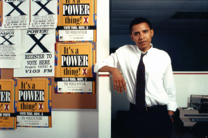 Obama registering voters in 1992
