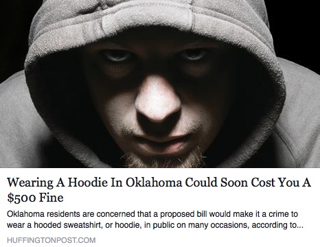 Oklahoma aims to outlaw hoodies