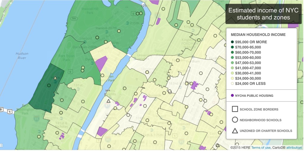 Interactive NYC schools map