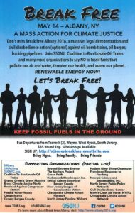 Break Free Albany 2016 flyer