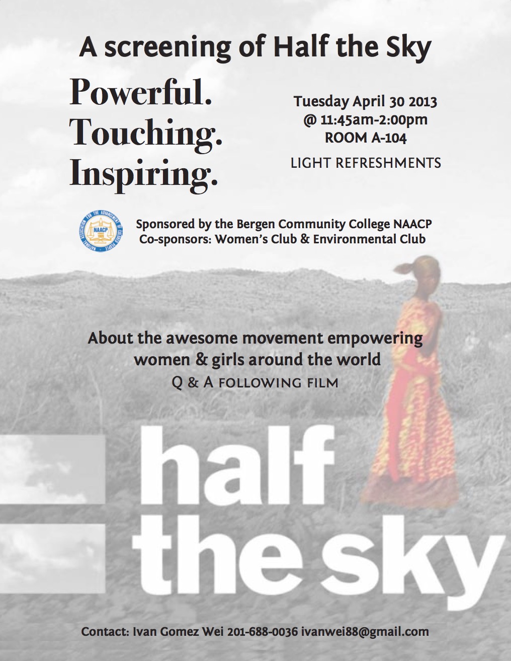Half the Sky screening flyer