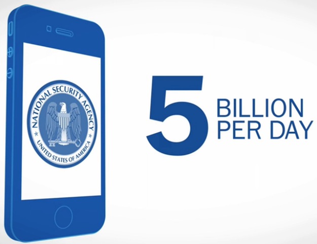 NSA Collects 5 Billion mobile records a day