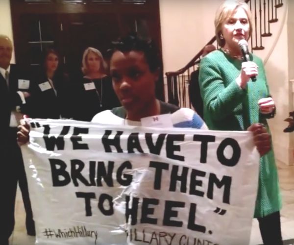 girl confronts Hillary over racist statements
