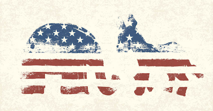 Democratic and Republican Political Symbols