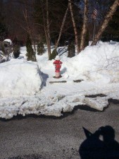 Cleared fire hydrant looks like this