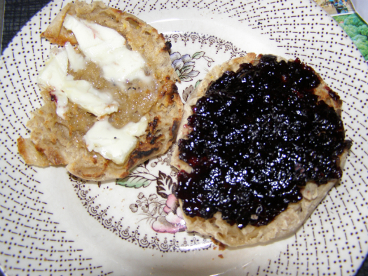English Muffin with butter & jam