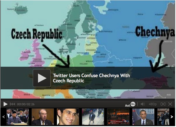 Where Czech Republic & Chechnya are on the map