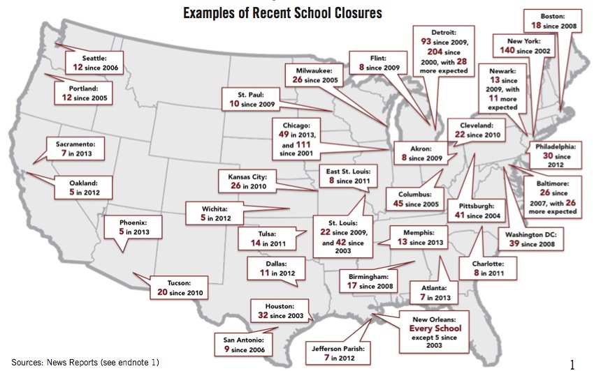 School closings across the USA