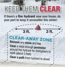 clear fire hydrants